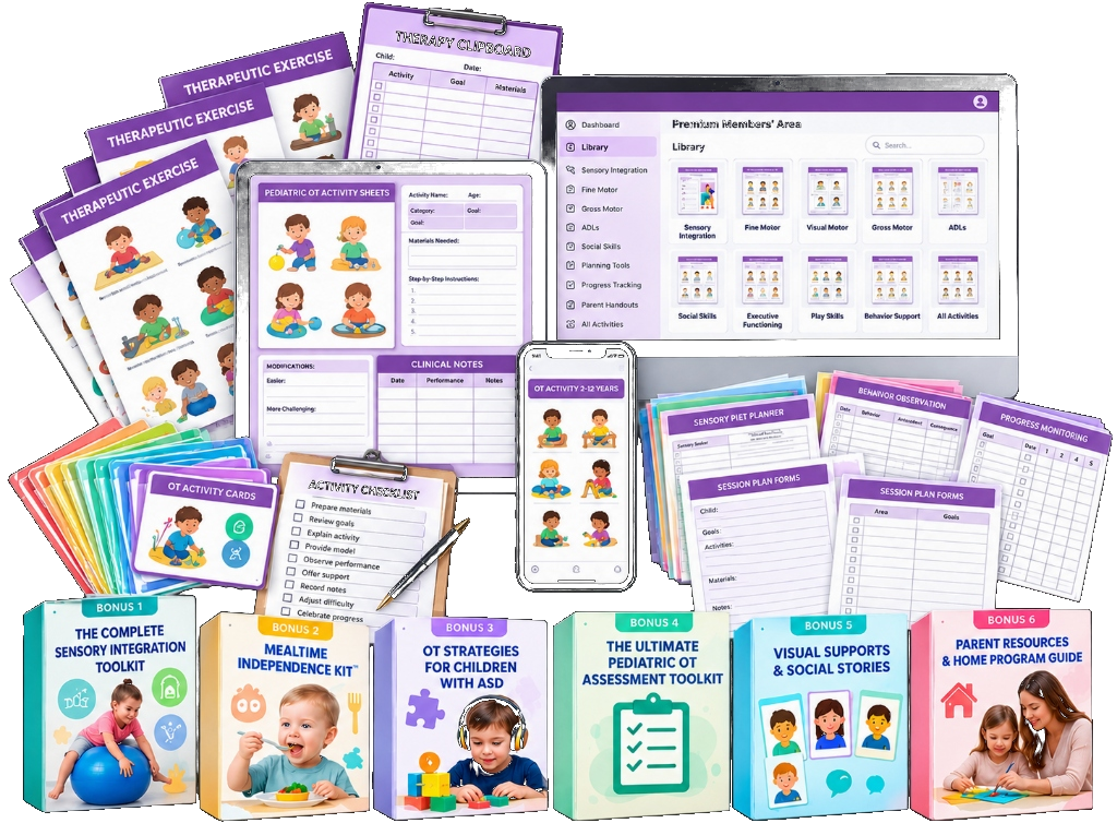 +1001 Pediatric OT Activities Complete Package with 6 Bonuses, Members' Area & Video Demonstrations